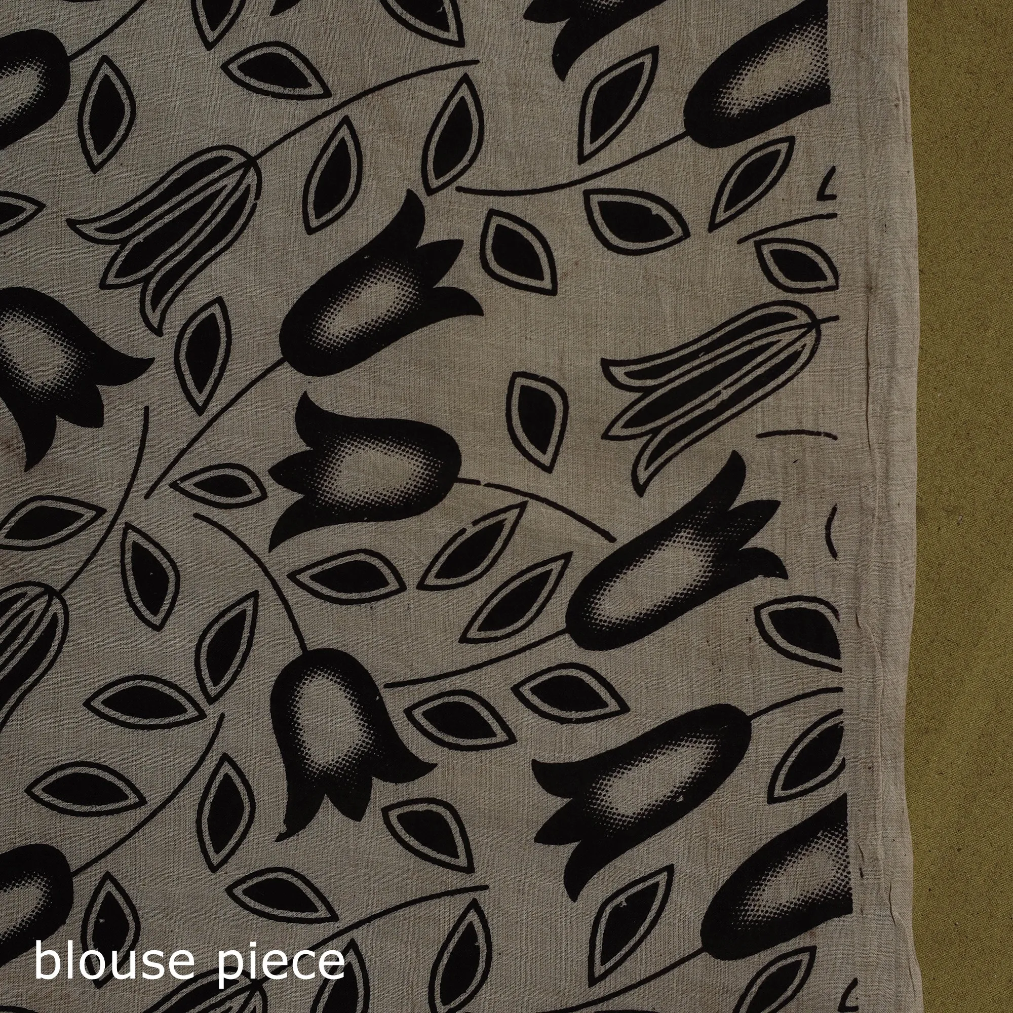 Beige - Printed Cotton Nellore Kalamkari Saree 52 sold by Itokri product image thumbnail 5