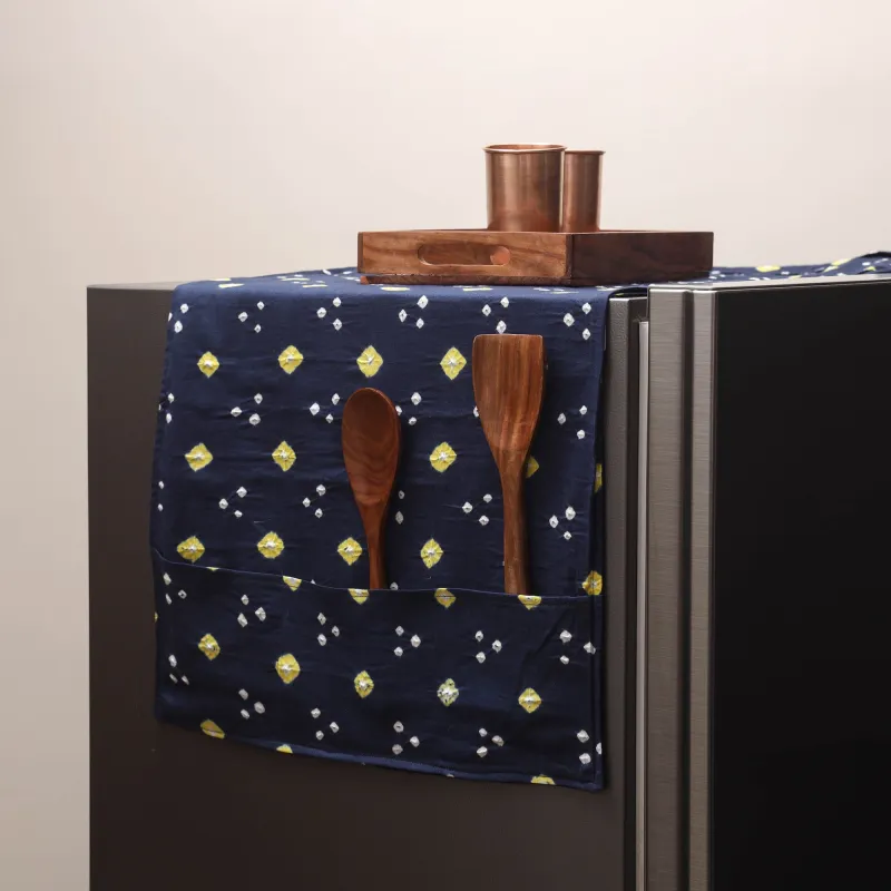 Blue - Handmade Fridge Top Cover with Multiple Pockets 91 made by Itokri