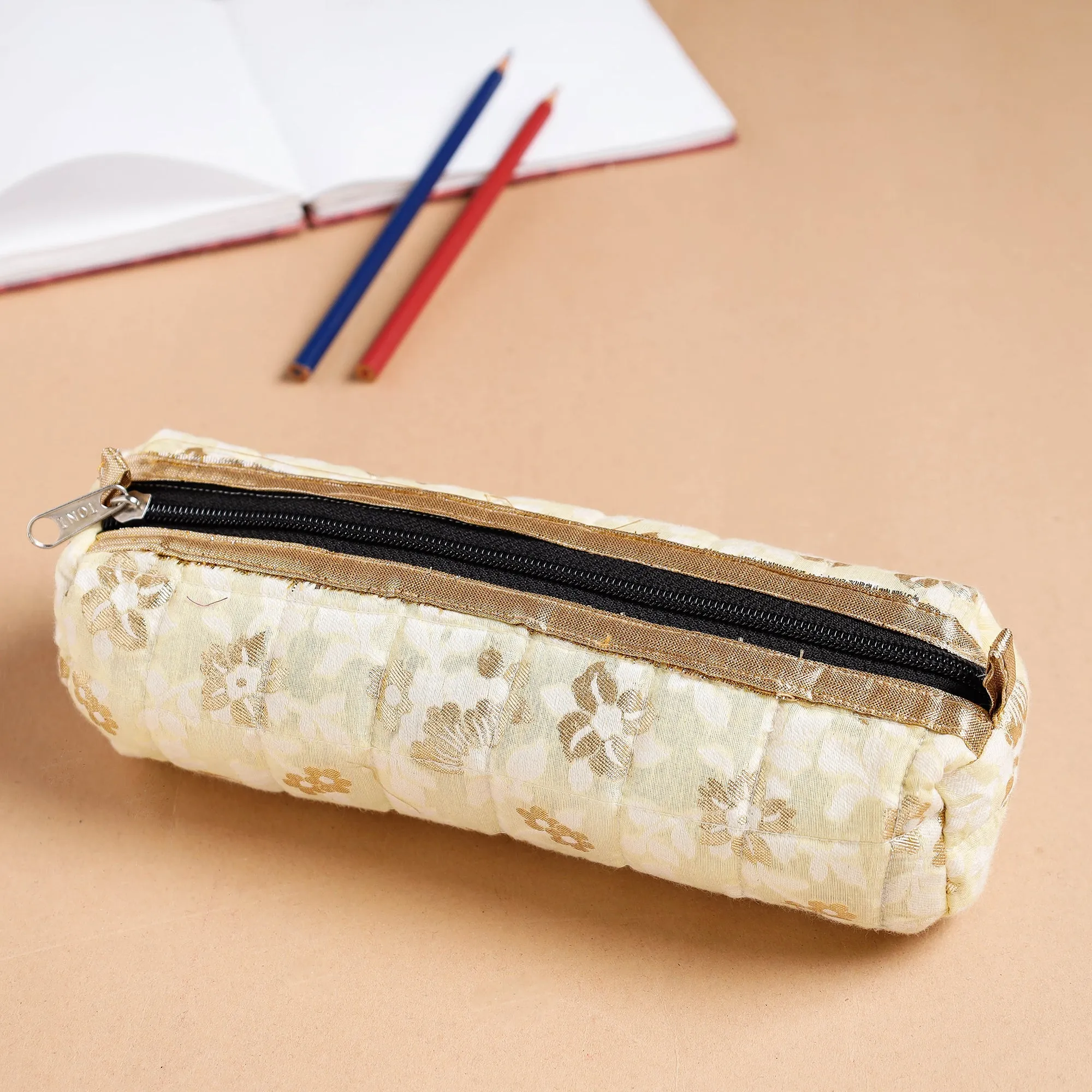 Beige - Handmade Quilted Pencil Pouch 72 sold by Itokri