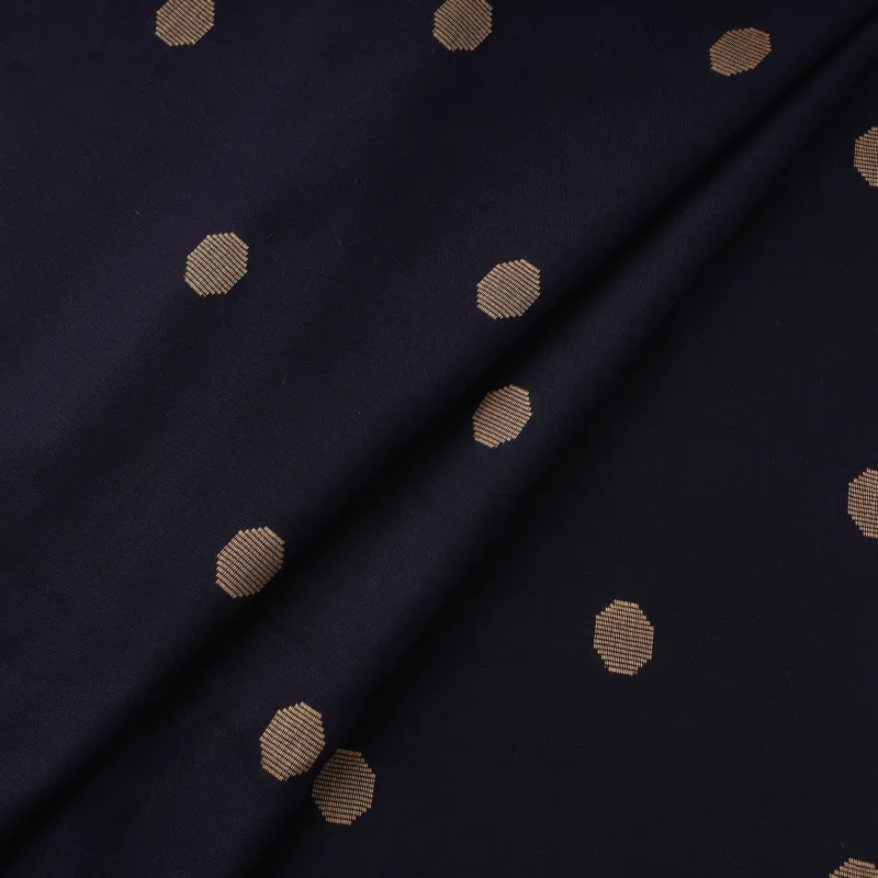 Blue - Prewashed Cotton Jacquard Fabric 11 made by Itokri