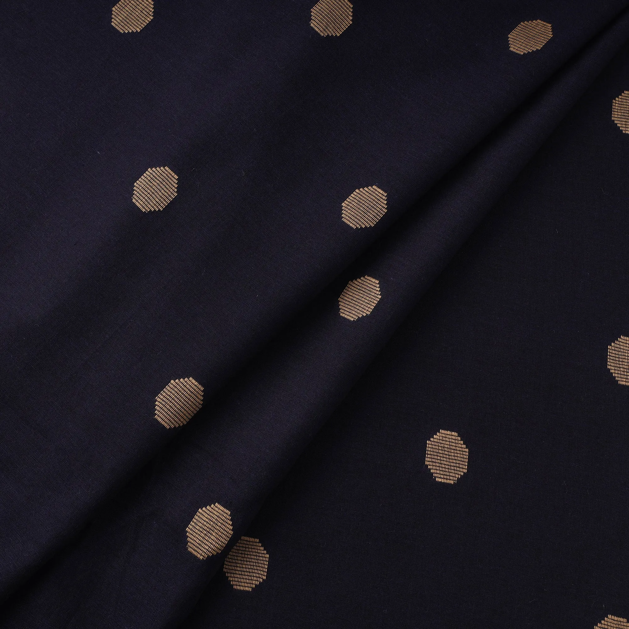 Blue - Prewashed Cotton Jacquard Fabric 11 sold by Itokri