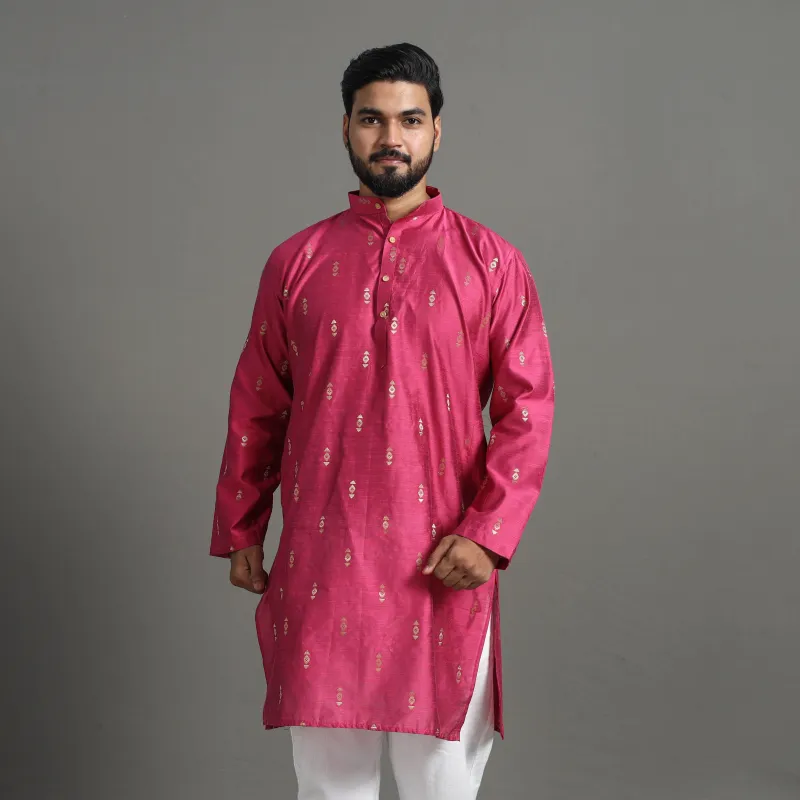 Zari Buti Spun Dupion Viscose Silk Plain Men Kurta 10 sold by Itokri