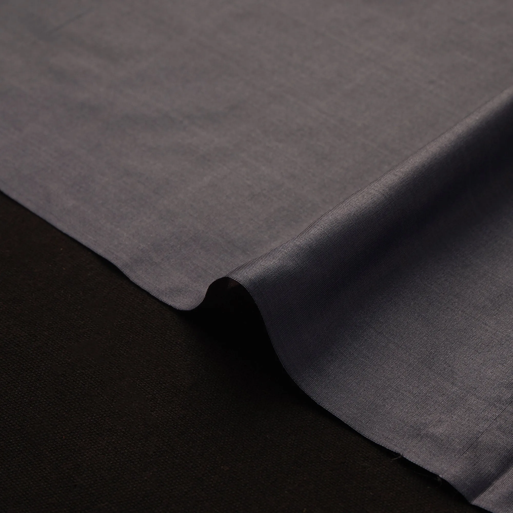 Grey - Pure Silk Plain Fabric 04 sold by Itokri product image thumbnail 4