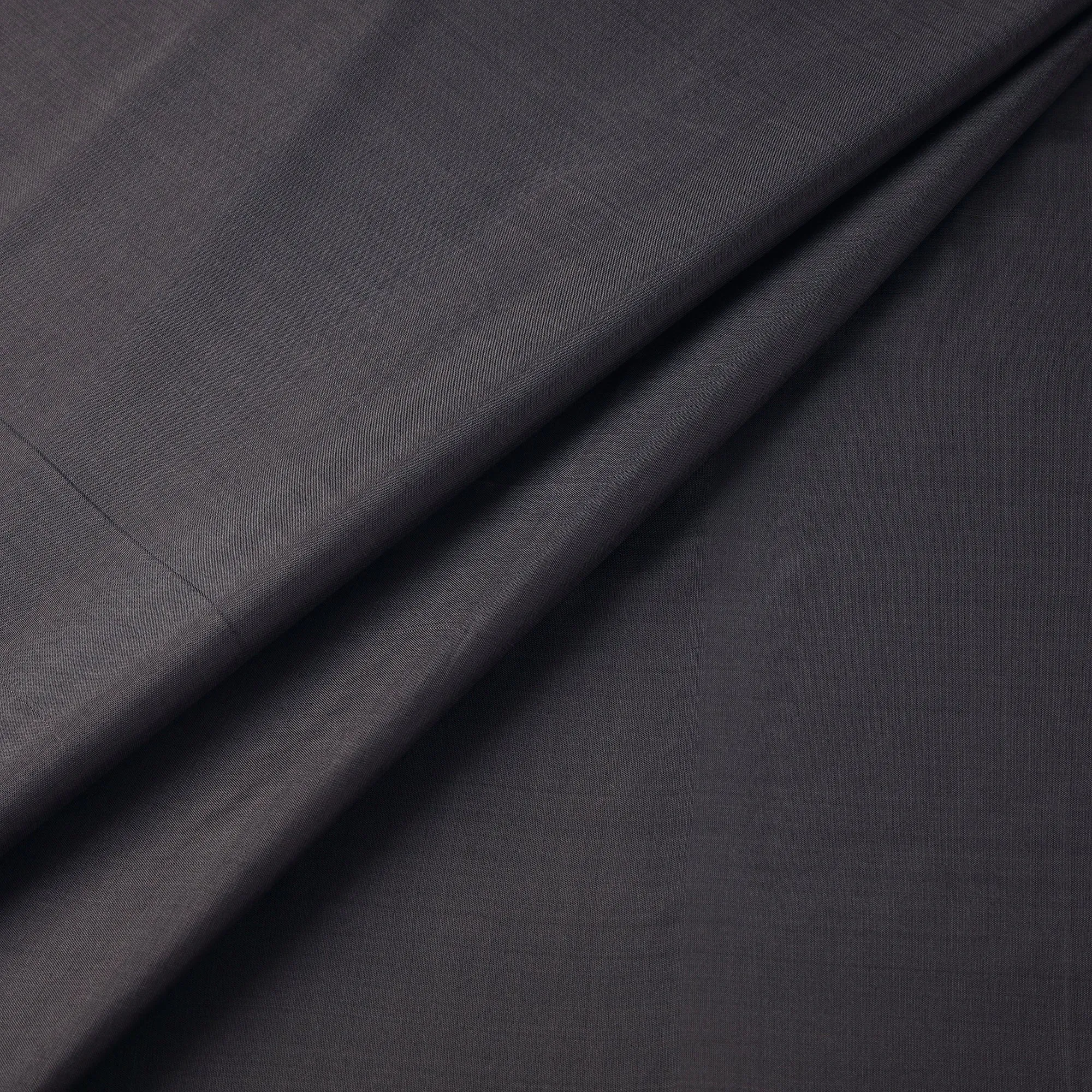 Grey - Pure Silk Plain Fabric 04 sold by Itokri