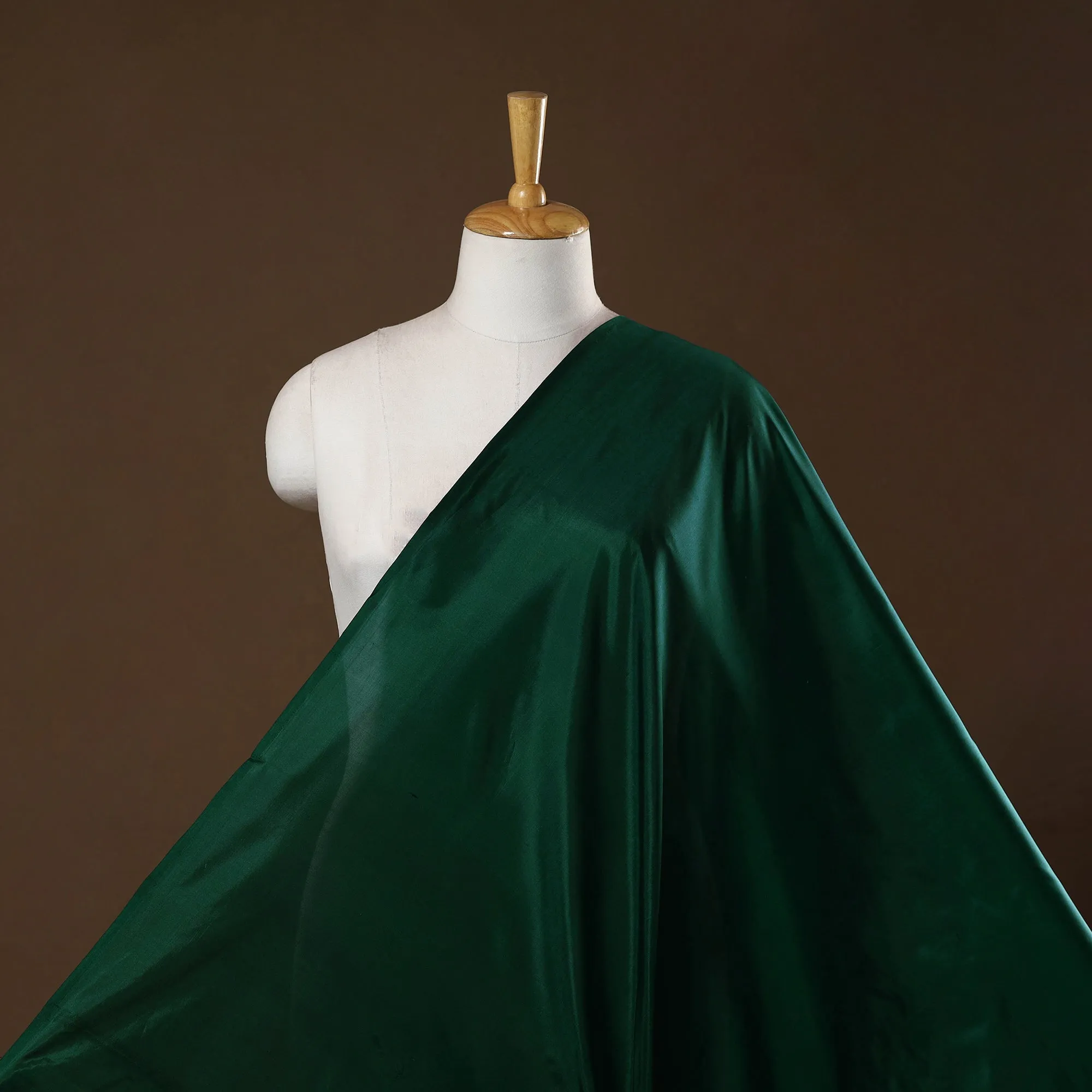 Green - Pure Silk Plain Fabric 03 sold by Itokri product image thumbnail 2