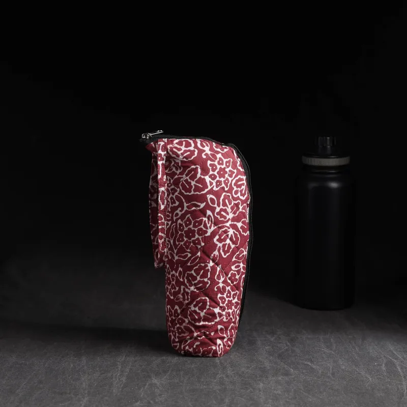 Maroon - Handmade 1L Water Bottle Cover 37 sold by Itokri
