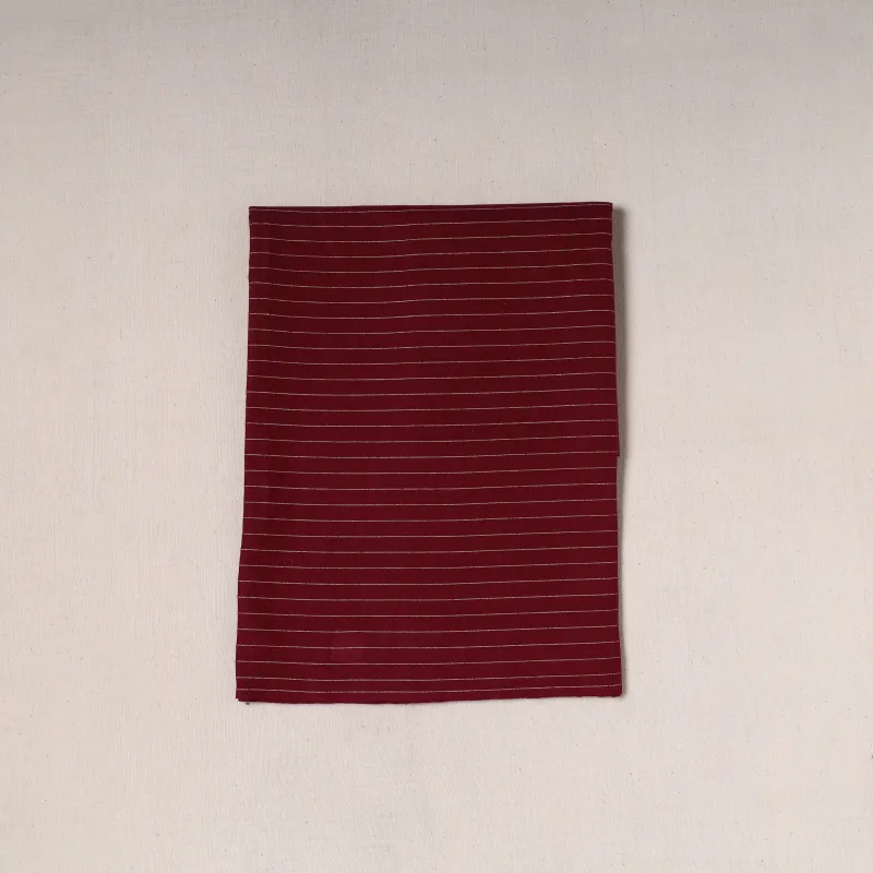Maroon - Prewashed Cotton Jacquard Precut Fabric (1.7 meter) 133 made by Itokri