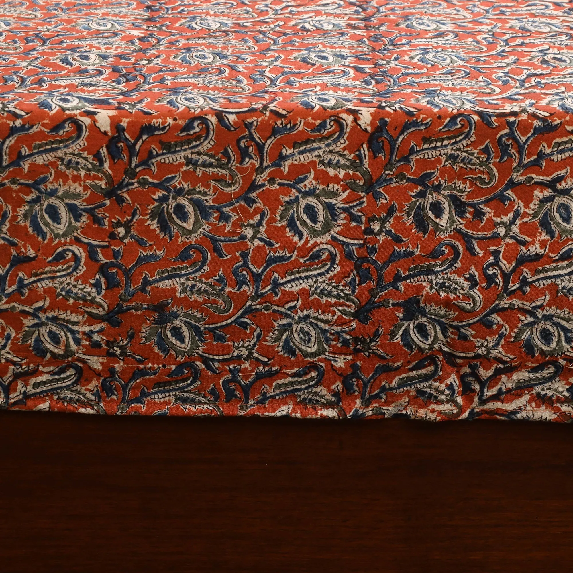 Orange - Kalamkari Block Print Patchwork Cotton Bedsheet Set 51 sold by Itokri product image thumbnail 5