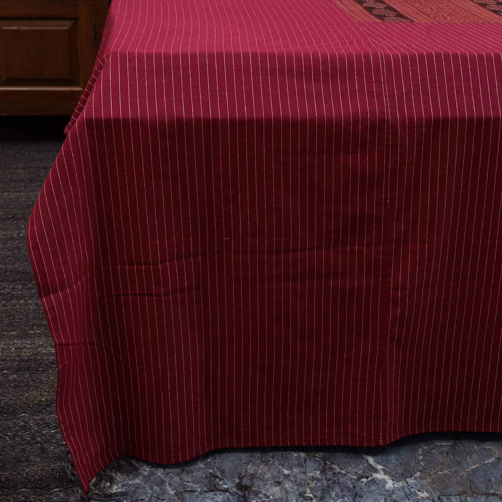 Pink - Jacquard with Bagh Patch Cotton Bedsheet Set 05 sold by Itokri product image thumbnail 4
