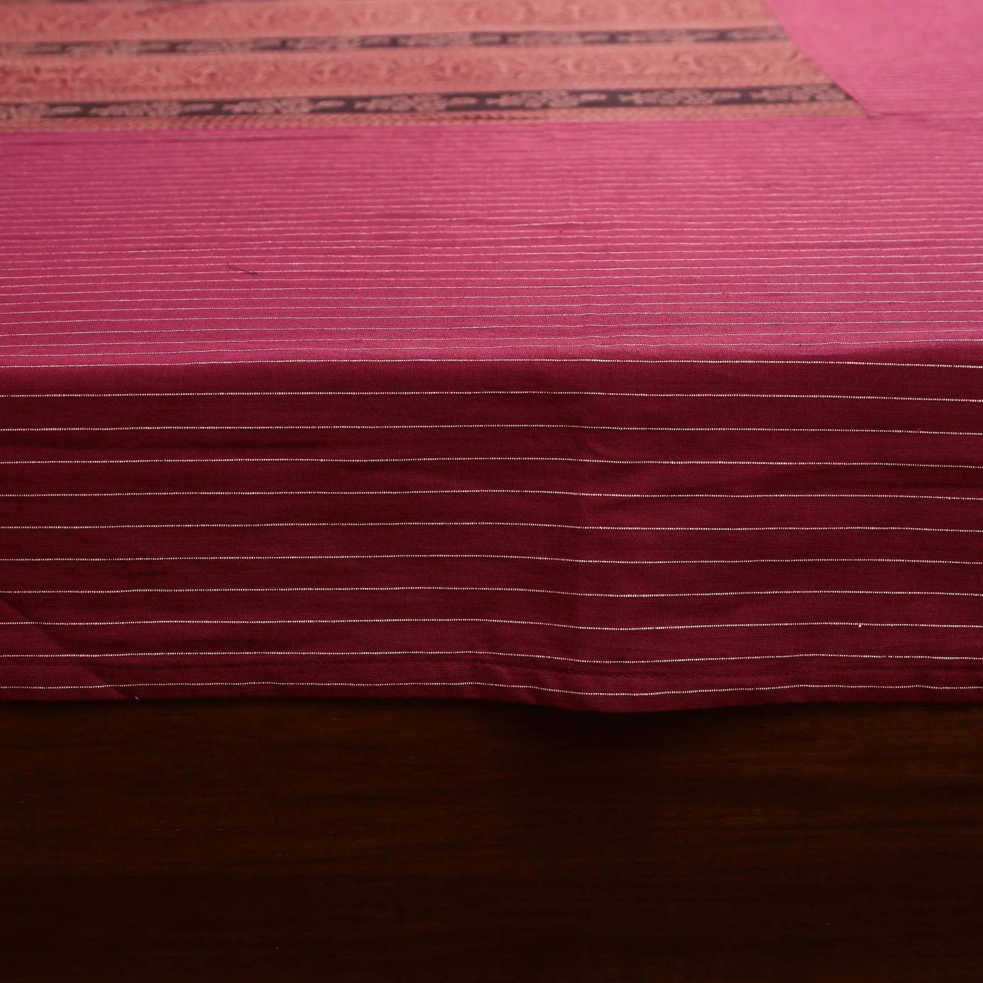 Pink - Jacquard with Bagh Patch Cotton Bedsheet Set 05 sold by Itokri product image thumbnail 5