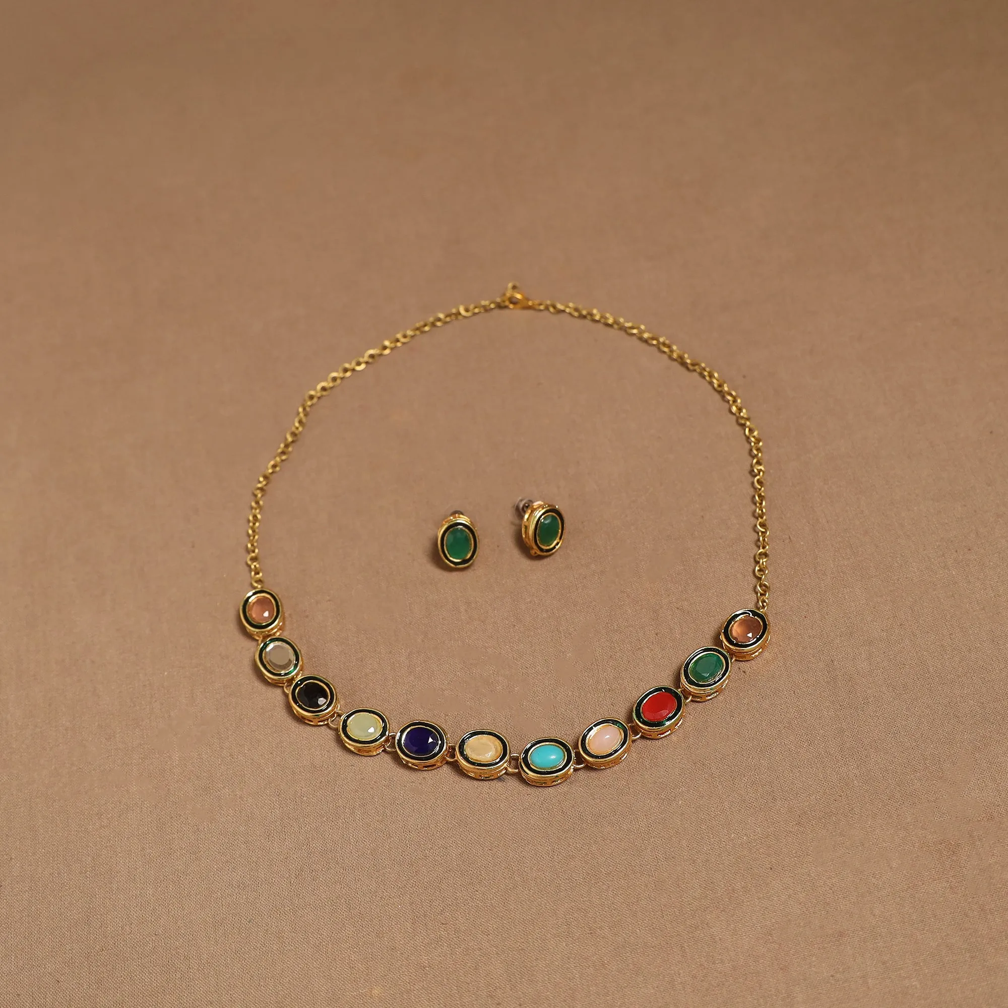 Multicolor - Kundan Work Necklace Set 76 sold by Itokri product image thumbnail 2