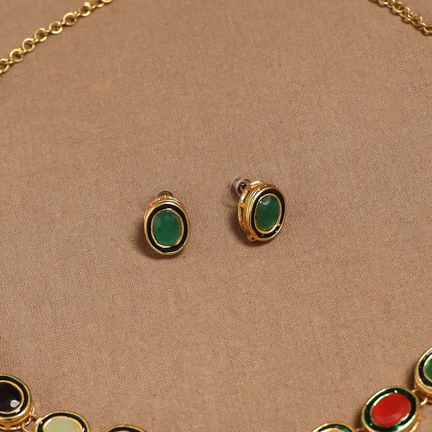 Multicolor - Kundan Work Necklace Set 76 sold by Itokri product image thumbnail 3