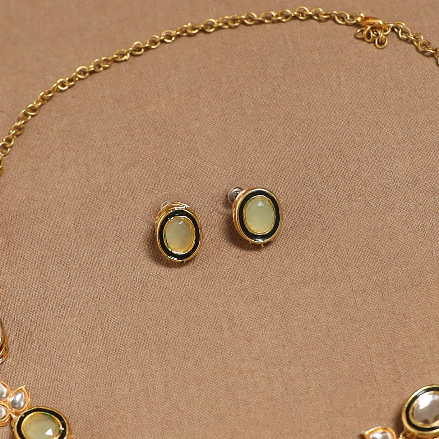 Multicolor - Kundan Work Necklace Set 73 sold by Itokri product image thumbnail 3