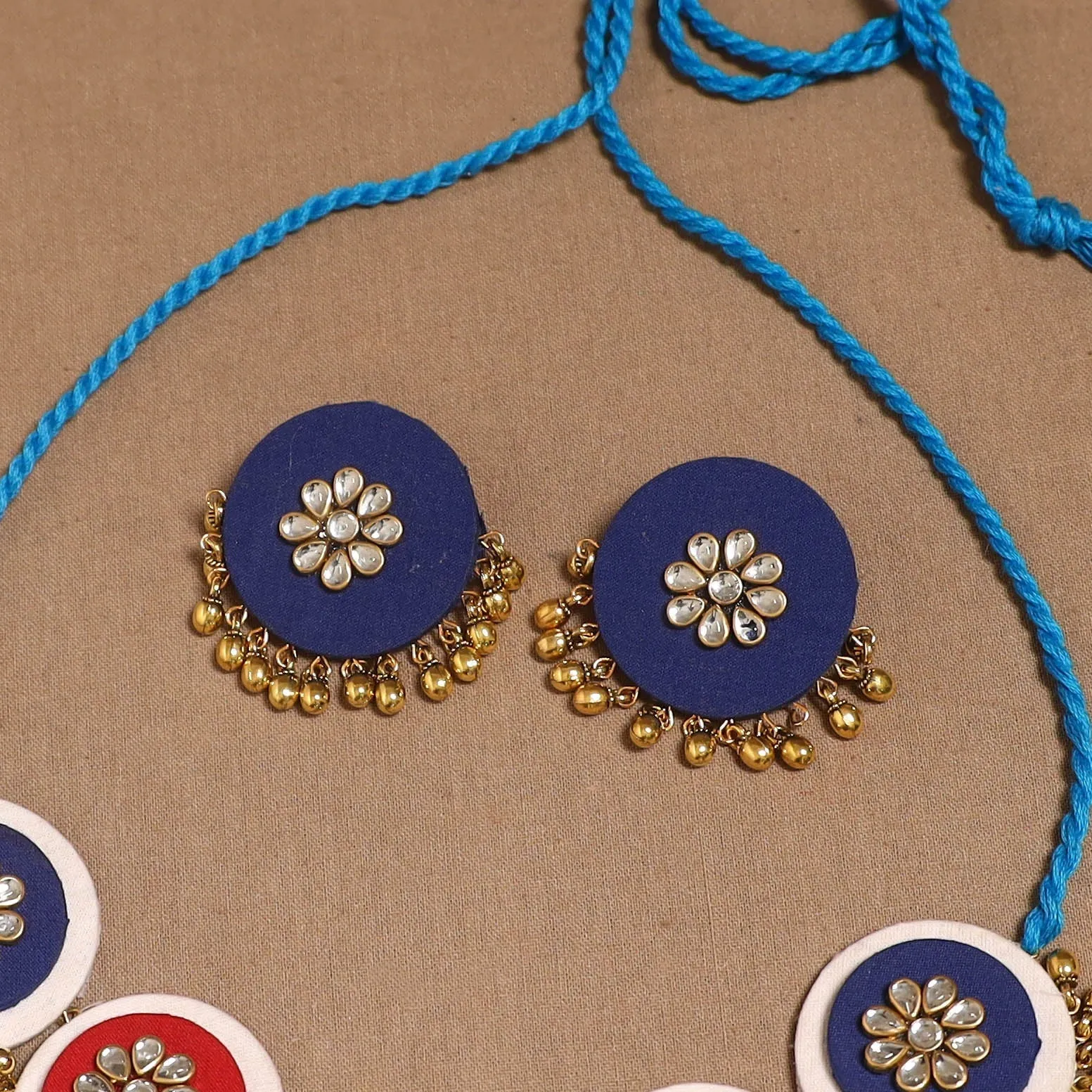 Multicolor - Fabart Ghungroo & Kundan Work Necklace Set 21 sold by Itokri product image thumbnail 3