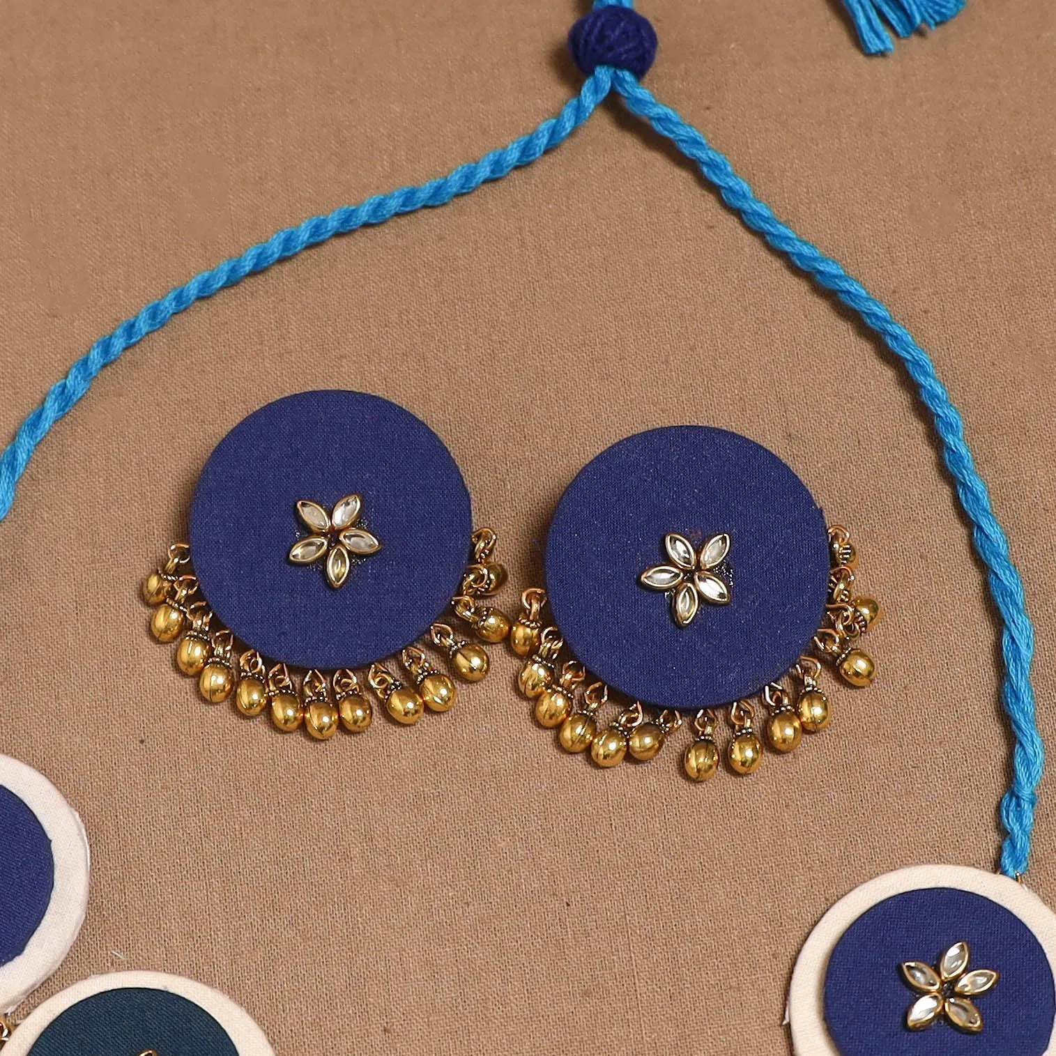 Multicolor - Fabart Ghungroo & Kundan Work Necklace Set 26 sold by Itokri product image thumbnail 3