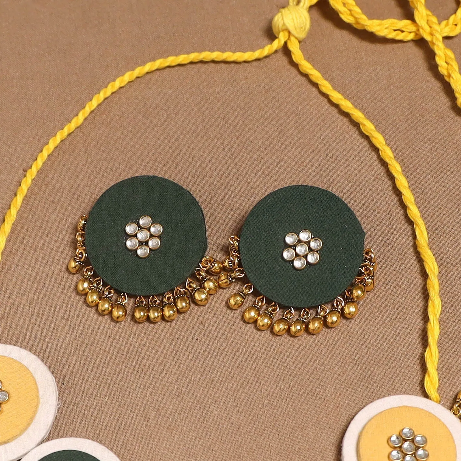 Multicolor - Fabart Ghungroo & Kundan Work Necklace Set 27 sold by Itokri product image thumbnail 3