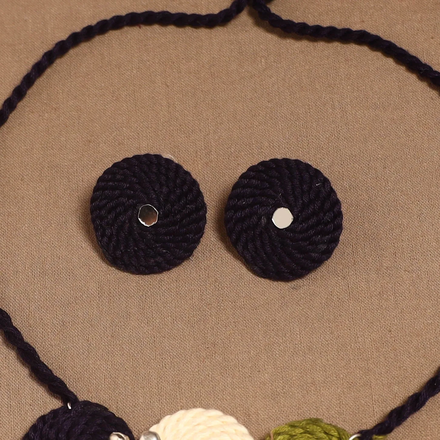 Multicolor - Thread Ghungroo & Mirror Work Necklace Set 02 sold by Itokri product image thumbnail 3