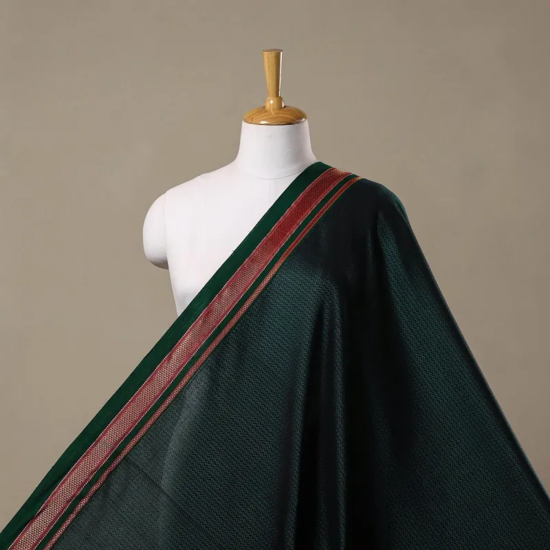 Green - Karnataka Weave Cotton Khun Fabric 11 sold by Itokri