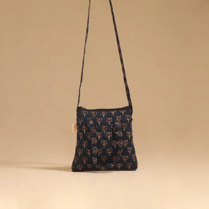 Blue - Handcrafted Quilted Sling Bag 97 sold by Itokri