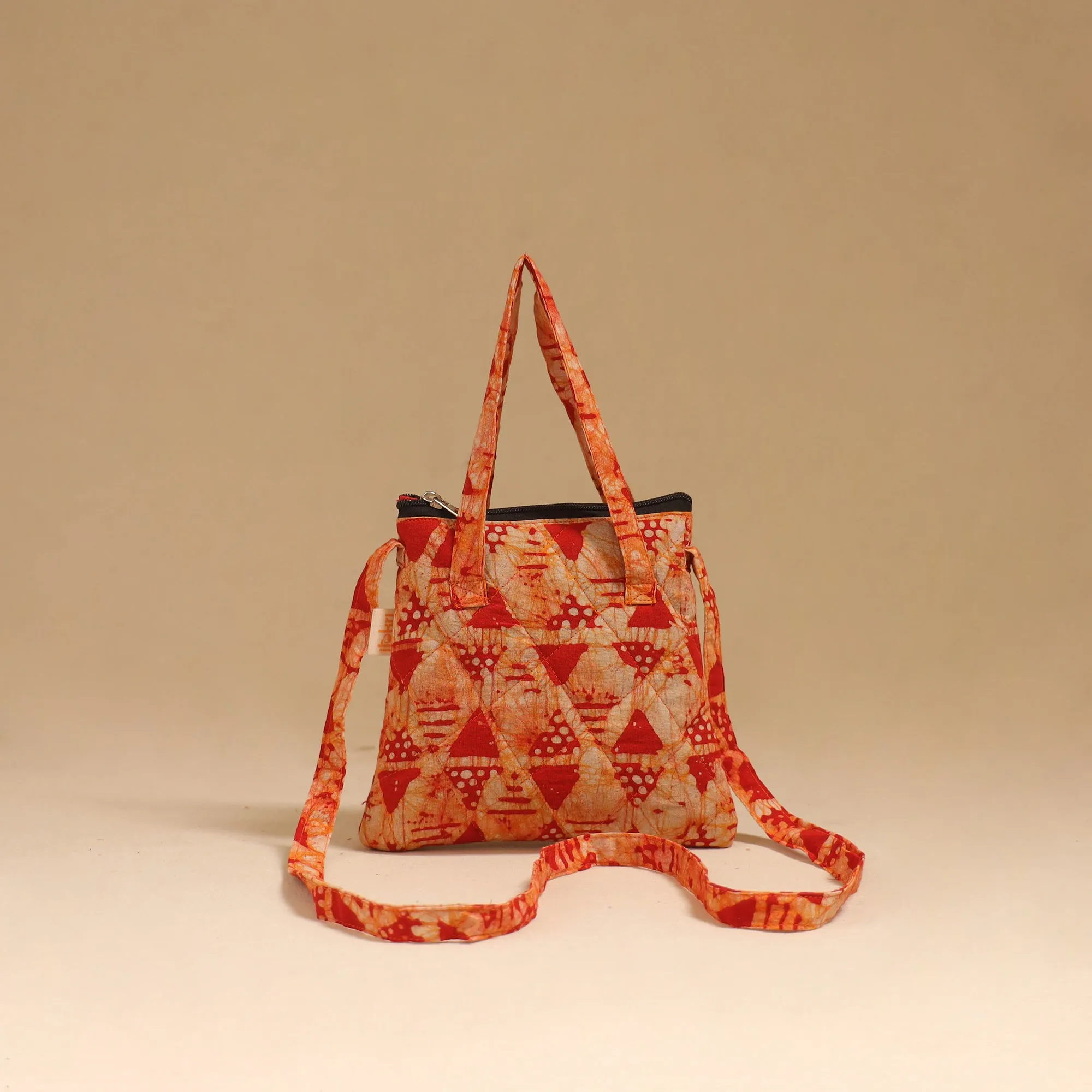 Red - Handcrafted Quilted Sling Bag 31 sold by Itokri product image thumbnail 3