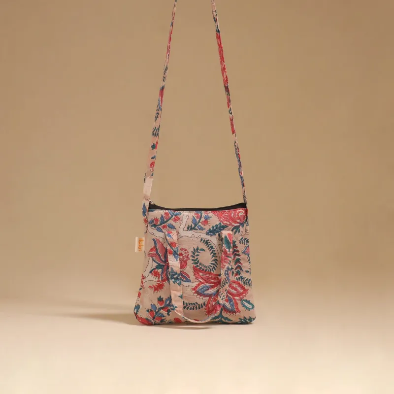 Pink - Handcrafted Quilted Sling Bag 19 made by Itokri