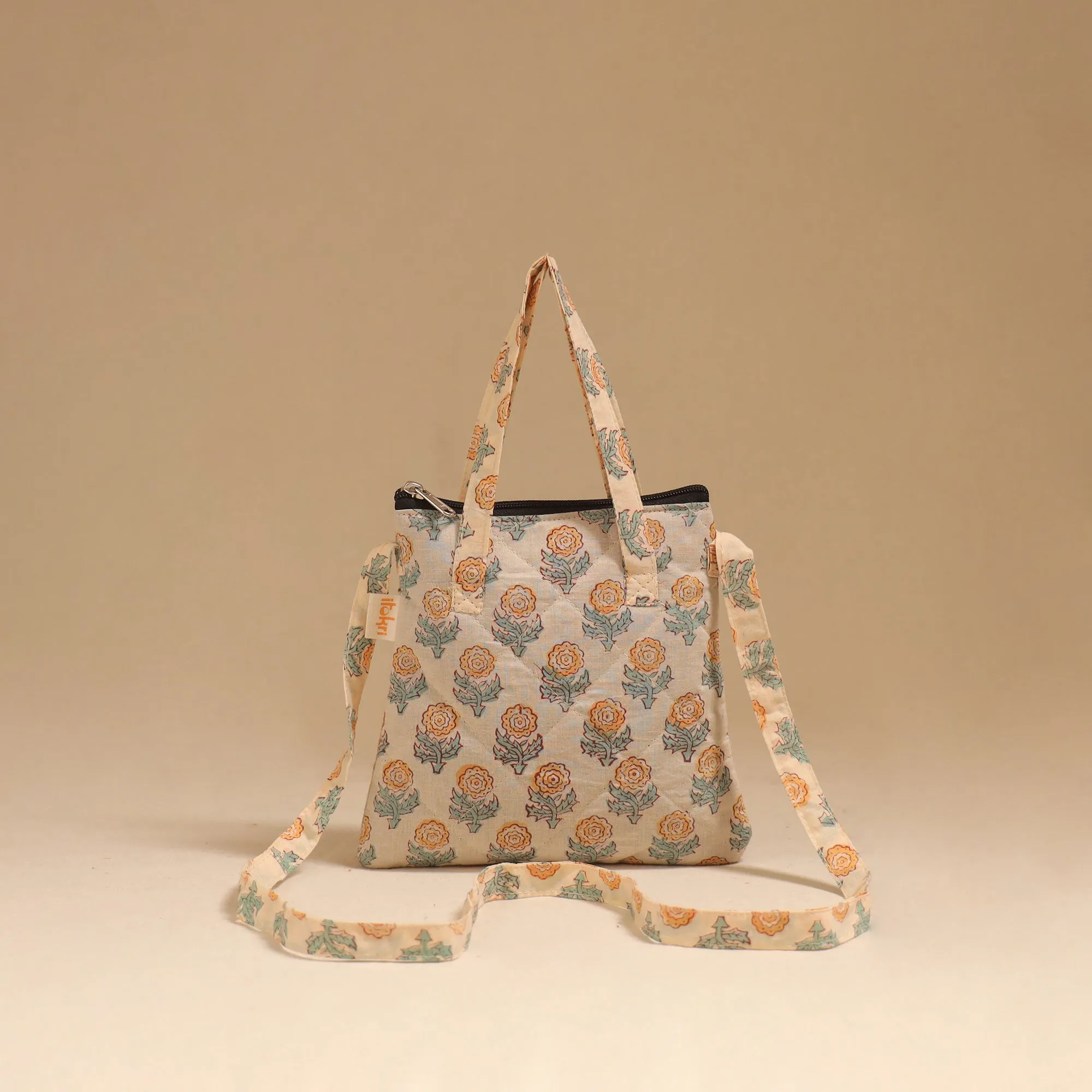Beige - Handcrafted Quilted Sling Bag 01 sold by Itokri product image thumbnail 3