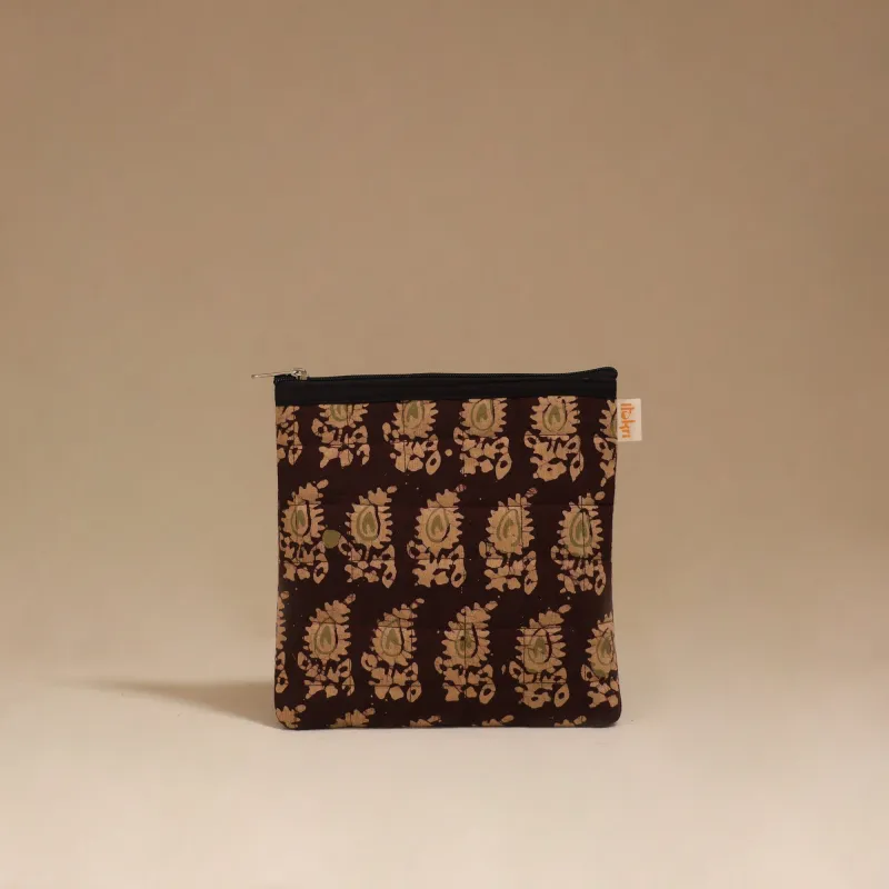 Brown - Handmade Quilted Utility Pouch 38 sold by Itokri