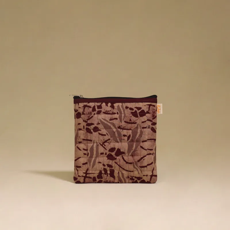 Brown - Handmade Quilted Utility Pouch 28 made by Itokri