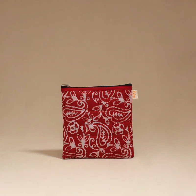 Red - Handmade Quilted Utility Pouch 19 made by Itokri