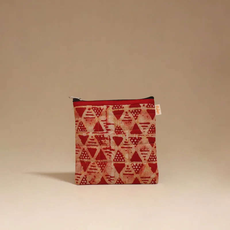 Red - Handmade Quilted Utility Pouch 20 made by Itokri