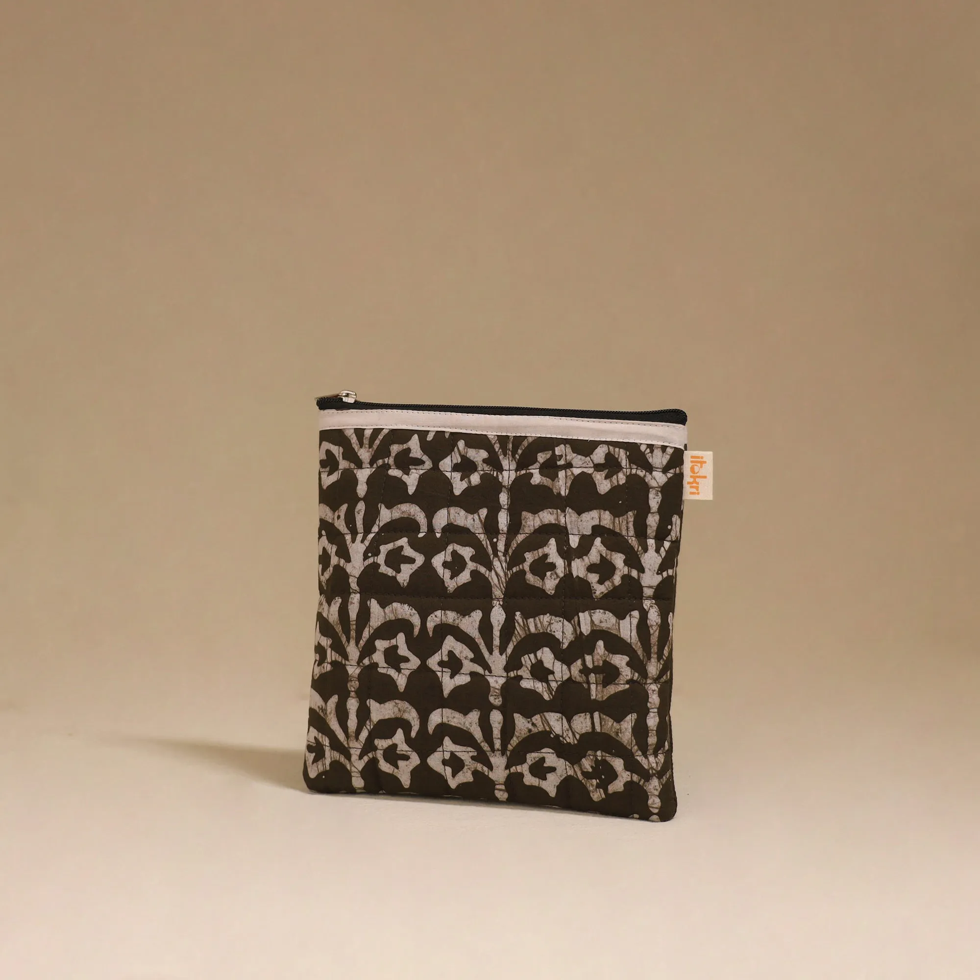 Brown - Handmade Quilted Utility Pouch 09 sold by Itokri product image thumbnail 2