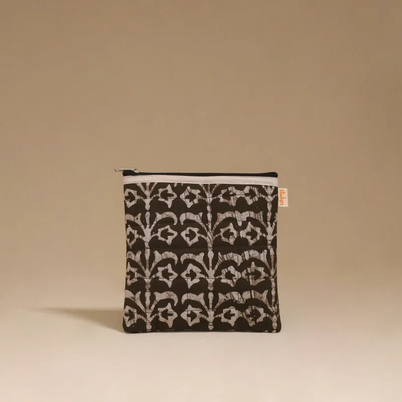 Brown - Handmade Quilted Utility Pouch 09 sold by Itokri