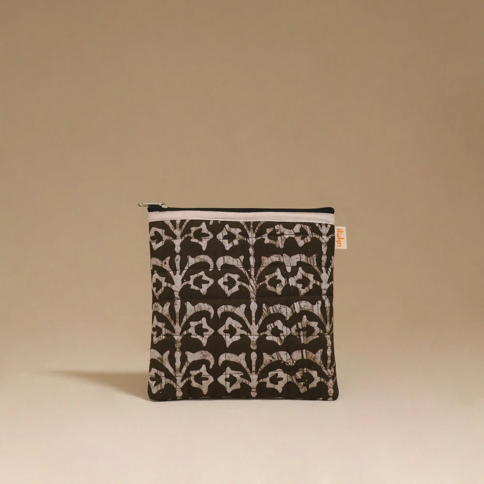 Brown - Handmade Quilted Utility Pouch 09 sold by Itokri