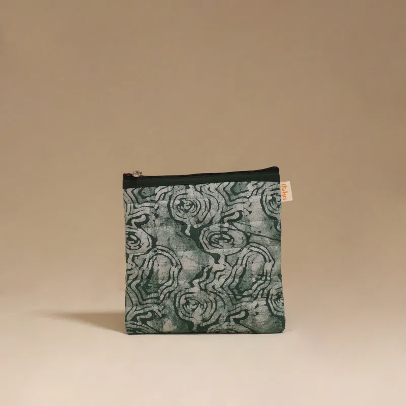 Green - Handmade Quilted Utility Pouch 03 sold by Itokri