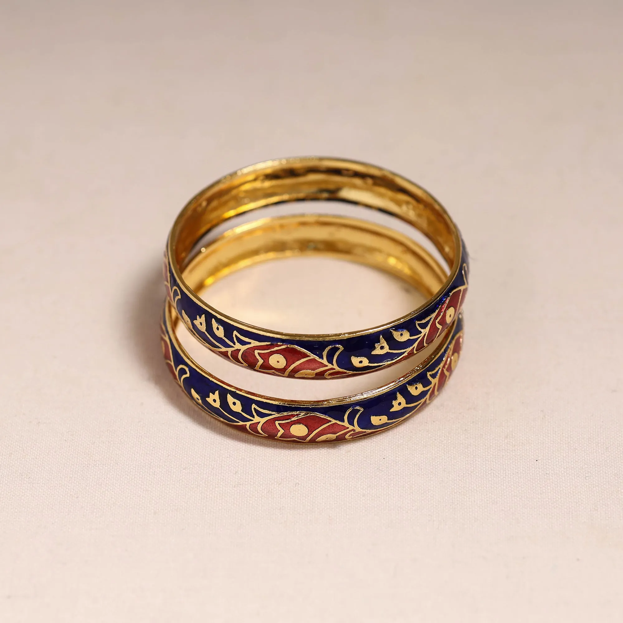 Blue - Handcrafted Paka Meenakari Bangles (Set of 2) 284 sold by Itokri product image thumbnail 2