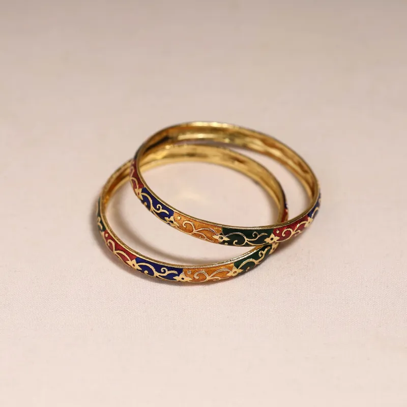 Handcrafted Paka Meenakari Bangles (Set of 2) 267 sold by Itokri