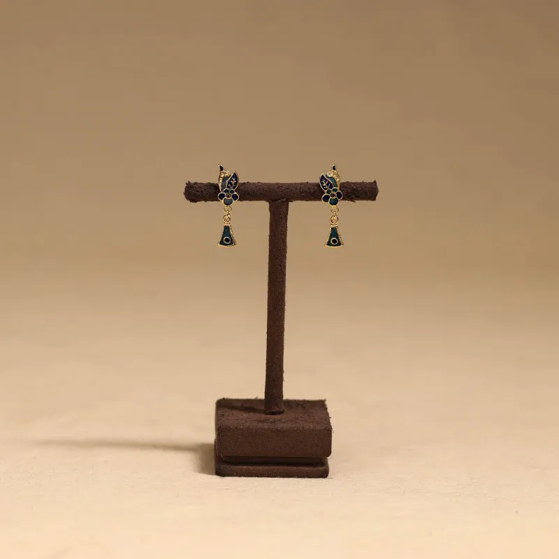 Blue - Handcrafted Paka Meenakari Earrings 82 made by Itokri