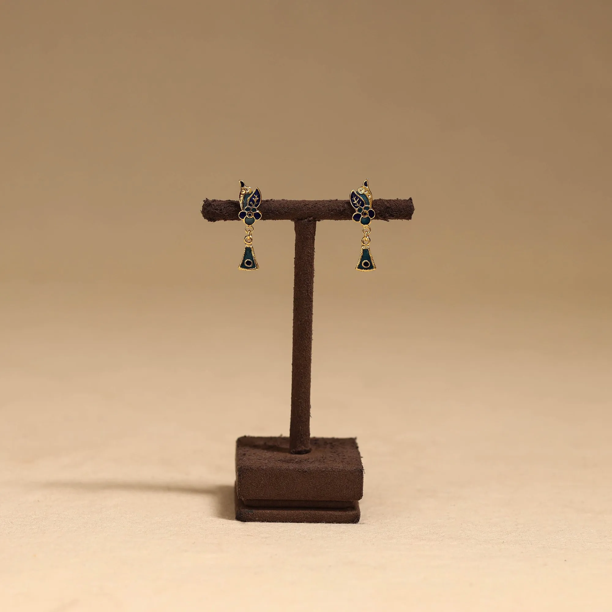Blue - Handcrafted Paka Meenakari Earrings 82 sold by Itokri