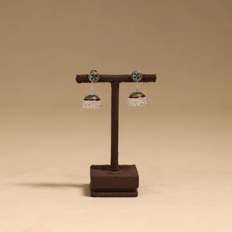 Multicolor - Handcrafted Paka Meenakari Jhumki Earrings 37 made by Itokri