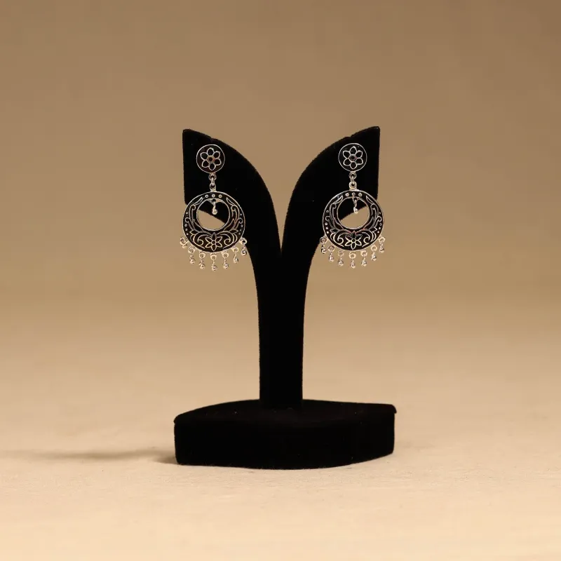 Black - Handcrafted Paka Meenakari Earrings 136 made by Itokri