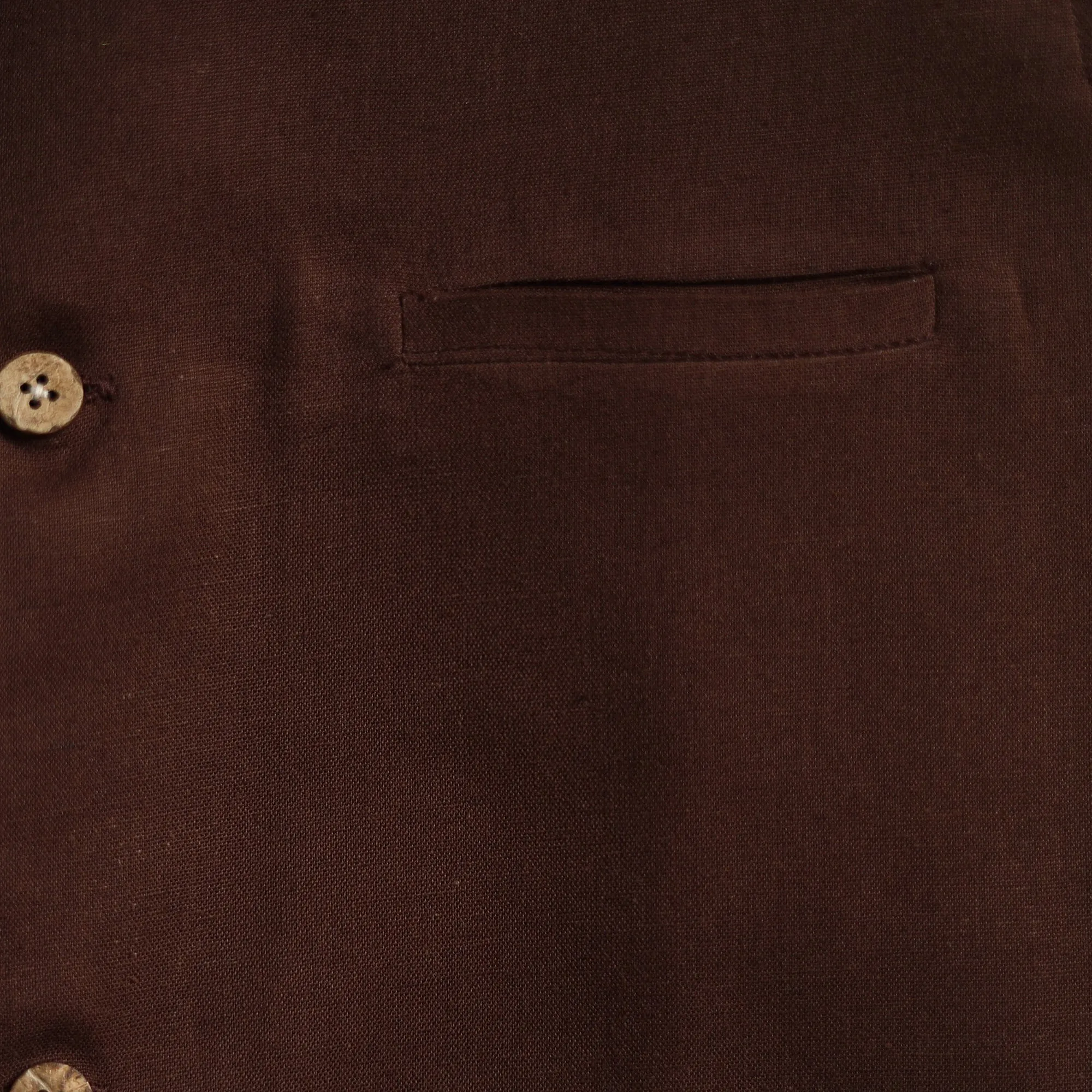 Brown - Flex Cotton Men Plain Nehru Jacket 02 sold by Itokri product image thumbnail 4