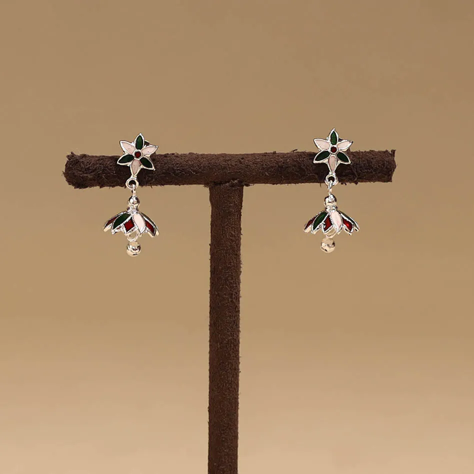 Multicolor - Handcrafted Paka Meenakari Earrings 121 sold by Itokri product image thumbnail 2