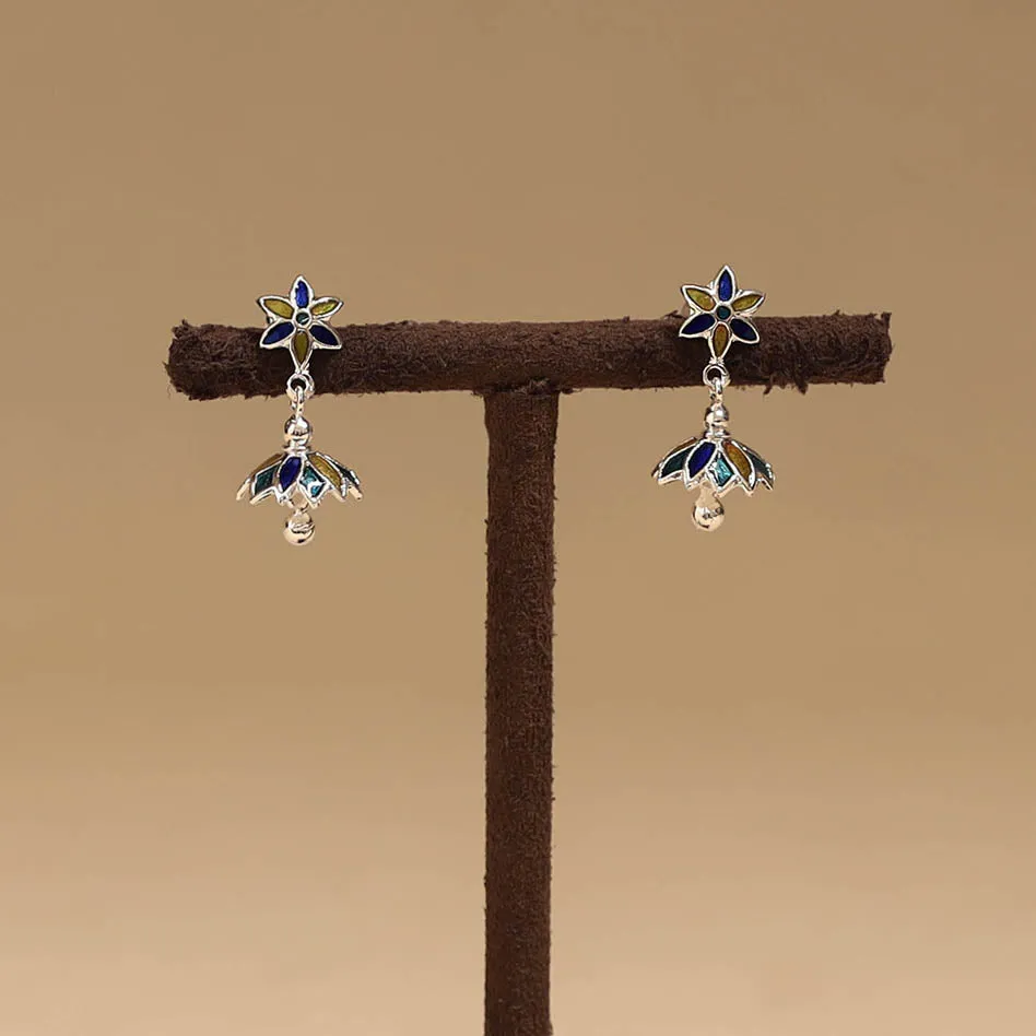 Multicolor - Handcrafted Paka Meenakari Earrings 116 sold by Itokri product image thumbnail 2