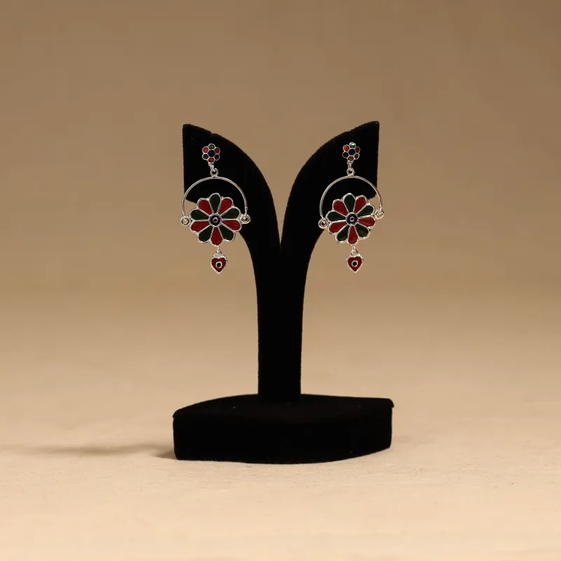 Multicolor - Handcrafted Paka Meenakari Earrings 107 made by Itokri