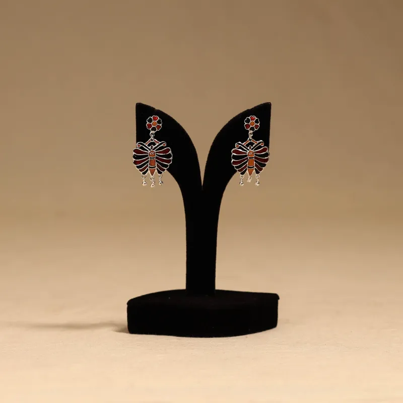 Multicolor - Butterfly - Handcrafted Paka Meenakari Earrings 101 made by Itokri