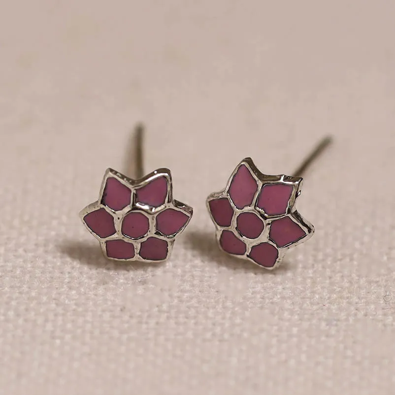 Pink - Handcrafted Paka Meenakari Stud Earrings 09 sold by Itokri product image thumbnail 2