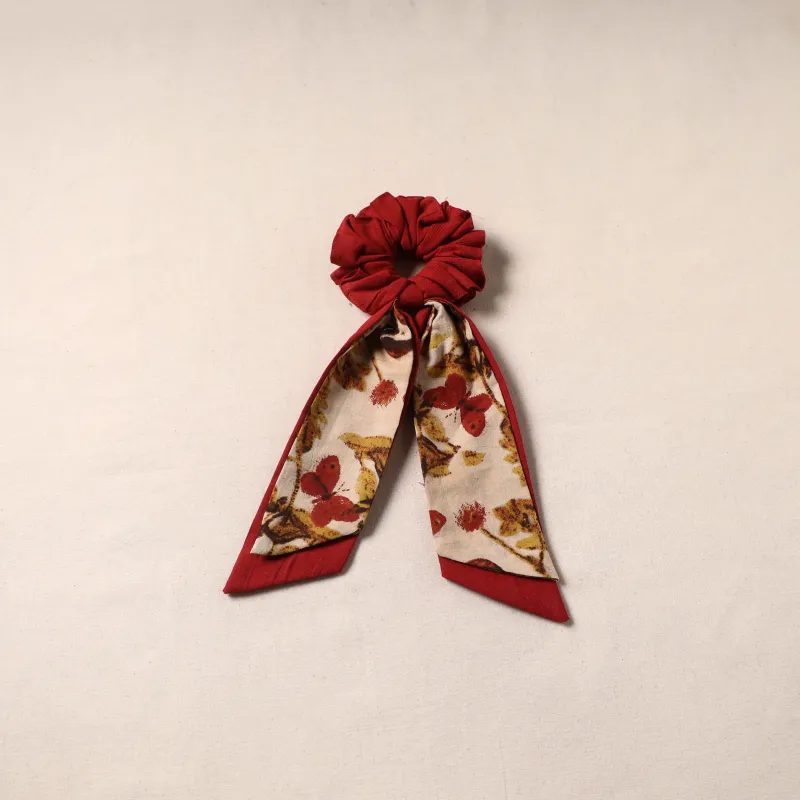 Red - Handmade Rubber Band/Scarf Scrunchie 20 made by Itokri