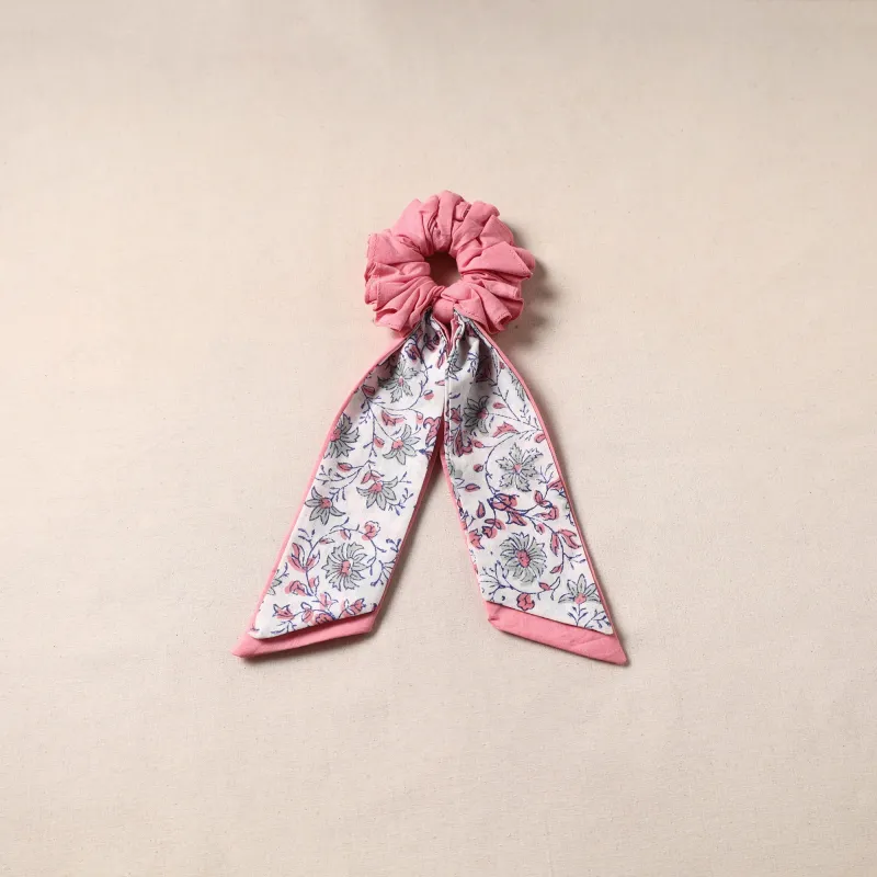 Pink - Handmade Rubber Band/Scarf Scrunchie 18 sold by Itokri