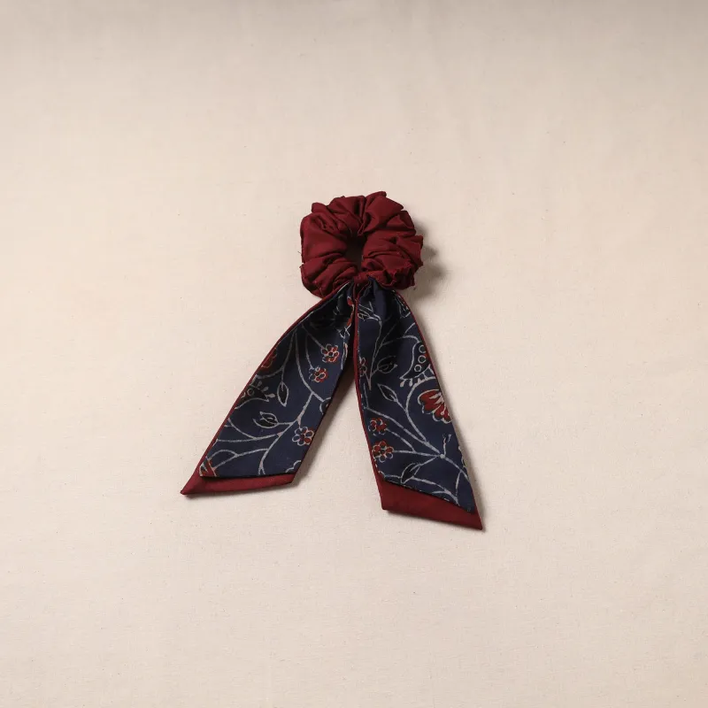 Maroon - Handmade Rubber Band/Scarf Scrunchie 85 made by Itokri