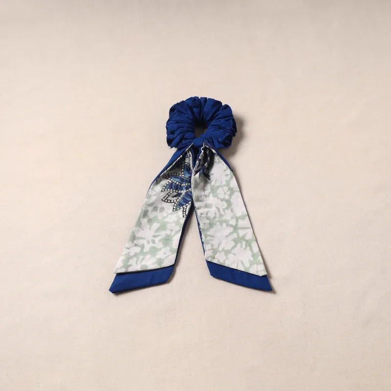 Blue - Handmade Rubber Band/Scarf Scrunchie 58 sold by Itokri